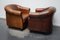 Vintage Dutch Cognac Leather Club Chairs, Set of 2, Image 12