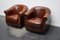 Vintage Dutch Cognac Leather Club Chairs, Set of 2, Image 2