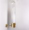 Weiße Murano Glas Wandlampe mit Messing Details von Nason für Mazzega, 1960er 10