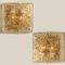 Square Brass & Glass Flush Mount Lights from Limburg Glashütte, 1970s, Image 5