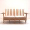 Vintage Light Oak Sofa by Guillerme and Chambron for Guillerme Et Chambron, Set of 2 3