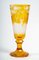 19th Century Bohemian Yellow Crystal Goblet, Image 3