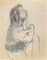 Profile of Woman, Original Drawing in Pencil, 1944 1