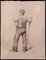 Emile-Louis Minet, Man at Work, Disegno originale, 1899, Immagine 1