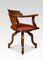 Oak Office Captain’s Revolving Desk Chair, Set of 2, Image 4