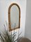 Italian French Riviera Bamboo & Rattan Arched Wall Mirror, 1960s 2