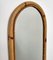 Italian French Riviera Bamboo & Rattan Arched Wall Mirror, 1960s 5