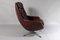 Mid-Century Swivel Egg Chair in Brown Faux Leather, 1960s 2
