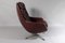 Mid-Century Swivel Egg Chair in Brown Faux Leather, 1960s, Image 2