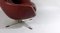 Mid-Century Swivel Egg Chair in Brown Faux Leather, 1960s, Image 7