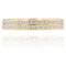 18 Karat Yellow White Gold Chiseled Double Row Wedding Ring, Image 1