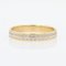 18 Karat Yellow White Gold Chiseled Double Row Wedding Ring 4