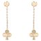 18 Karat Yellow Gold Clover Shape Dangle Earrings, Image 1