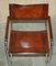 Braune Vintage B34 Esszimmerstühle aus Leder von Marcel Breuer für Fasem, 6 . Set 16