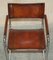 Braune Vintage B34 Esszimmerstühle aus Leder von Marcel Breuer für Fasem, 6 . Set 20