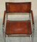 Vintage Brown Leather B34 Dining Armchairs by Marcel Breuer for Fasem, Set of 6 20