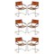 Vintage Brown Leather B34 Dining Armchairs by Marcel Breuer for Fasem, Set of 6 1