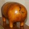 Large Liberty London Omersa Style Brown Leather Pig Footstool, Image 13