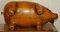 Large Liberty London Omersa Style Brown Leather Pig Footstool 14