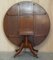 Handmade Tilt Top Dining Table in Wood & Brass, England, Image 12
