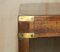 Vintage Military Campaign Mahogany Side Table from Harrods London Kennedy 5