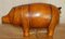 Liberty London Omersa Style Brown Leather Pig Footstool 6