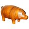 Reposapiés en forma de cerdo de cuero marrón estilo Omersa de Liberty London, Imagen 1