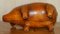 Liberty London Omersa Style Brown Leather Pig Footstool 9