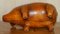 Liberty London Omersa Style Brown Leather Pig Footstool, Image 9