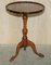 Vintage Mahogany Carved Tripod Side Table, Image 3