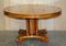 Mesa de comedor abatible de madera nudosa y nogal, Imagen 3