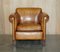 Heritage Brown Leather Camford Armchair & Two Seater Sofa from John Lewis, Set of 2 3