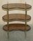 Antique 3-Tier Kidney-Shaped Brass Etagere Tables, Set of 2 4