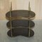 Antique 3-Tier Kidney-Shaped Brass Etagere Tables, Set of 2 12
