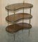 Antique 3-Tier Kidney-Shaped Brass Etagere Tables, Set of 2, Image 3