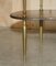 Antique 3-Tier Kidney-Shaped Brass Etagere Tables, Set of 2 9