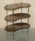 Antique 3-Tier Kidney-Shaped Brass Etagere Tables, Set of 2, Image 13
