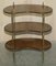 Antique 3-Tier Kidney-Shaped Brass Etagere Tables, Set of 2, Image 14
