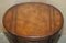 Brown Leather Oval Tallboy Chest of Drawers with Luggage Style Straps, Image 3