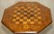 Antiker viktorianischer Schachspieltisch aus geschnitztem Nussholz & Mahagoni mit Intarsien 12