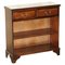 Vintage Flamed Mahogany Two-Drawer Open Bookcase, England, Image 1