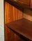 Vintage Flamed Mahogany Two-Drawer Open Bookcase, England 9