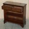 Vintage Flamed Mahogany Two-Drawer Open Bookcase, England 13