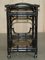 Mid-Century Chinese Modern Ebonised Serving Trolley with Bamboo Frame 13