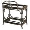 Mid-Century Chinese Modern Ebonised Serving Trolley with Bamboo Frame, Image 1
