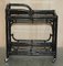 Mid-Century Chinese Modern Ebonised Serving Trolley with Bamboo Frame 2