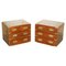 Military Campaign Chest of Drawers Side Tables from Harrods Kennedy, Set of 2 1