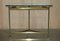 Mid-Century Italian Modern Brass & Glass Demi Lune Console Table, 1950s, Image 13