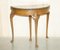 Table Console Extensible Demi-Lune Antique en Loupe de Noyer, 1900s 2