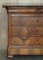 Antique Burr Walnut and Marble Topped Chest of Drawers with Original Key, 1840s, Image 5